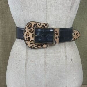 Adrienne Landau dress trouser leather belt 34-38 inches size Large